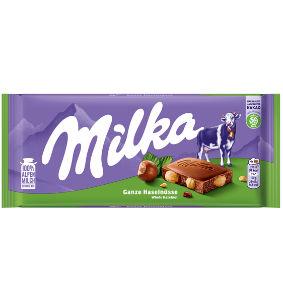 Milka Ganze Haselnüsse 100g